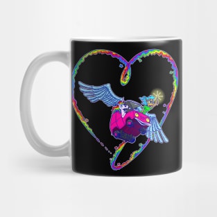 Unicorn and Fairy in a magical flying van Mug